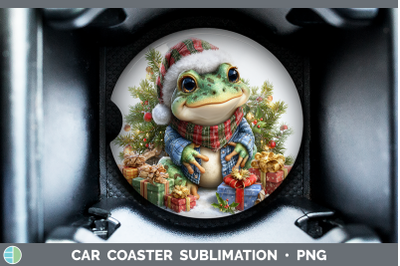Bullfrog Car Coaster Farm Christmas Santa Sublimation Drink