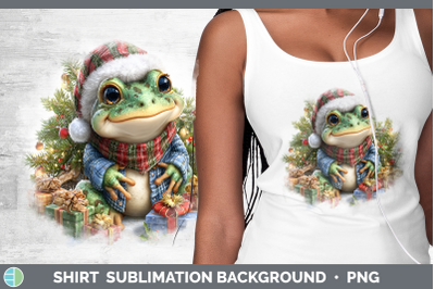 Bullfrog Shirt Farm Christmas Santa Sublimation Background D