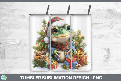 Bullfrog Tumbler Farm Christmas Santa Sublimation 20 oz Skin