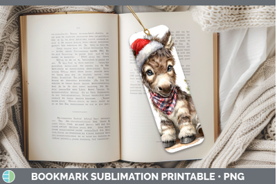 Mule Bookmark Farm Christmas Santa Sublimation Printable Des
