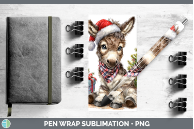 Mule Pen Wrap Farm Christmas Santa Sublimation Pen Designs