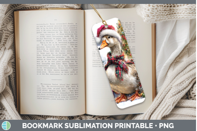 Goose Bookmark Farm Christmas Santa Sublimation Printable De