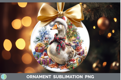 Goose Ornament Farm Christmas Santa Sublimation Bauble Desig
