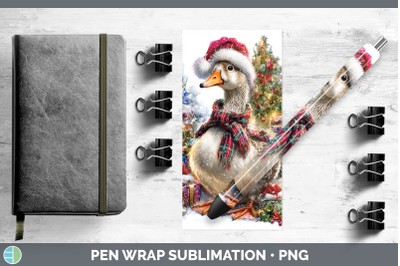 Goose Pen Wrap Farm Christmas Santa Sublimation Pen Designs