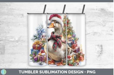 Goose Tumbler Farm Christmas Santa Sublimation 20 oz Skinny