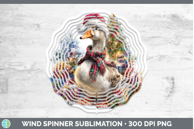 Goose Wind Spinner Farm Christmas Santa Sublimation Spinner