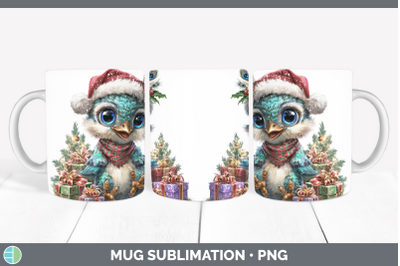 Peacock Mug Wrap Farm Christmas Santa Sublimation Coffee Cup