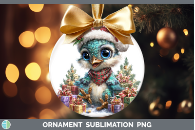 Peacock Ornament Farm Christmas Santa Sublimation Bauble Des