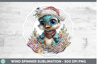 Peacock Wind Spinner Farm Christmas Santa Sublimation Spinne