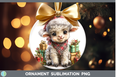Sheep Ornament Farm Christmas Santa Sublimation Bauble Desig