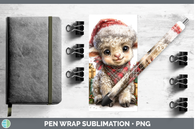 Sheep Pen Wrap Farm Christmas Santa Sublimation Pen Designs