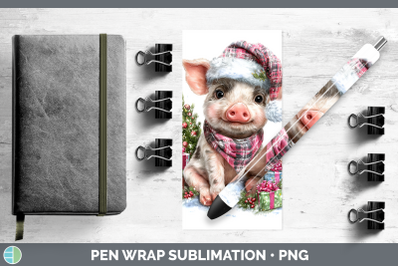 Pig Pen Wrap Farm Christmas Santa Sublimation Pen Designs