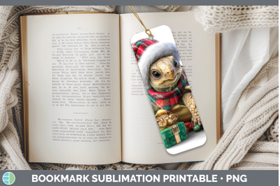 Tortoise Bookmark Farm Christmas Santa Sublimation Printable