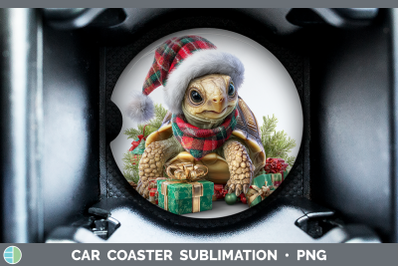 Tortoise Car Coaster Farm Christmas Santa Sublimation Drink