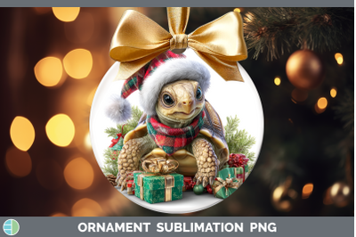 Tortoise Ornament Farm Christmas Santa Sublimation Bauble De