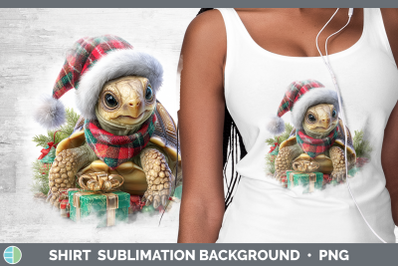 Tortoise Shirt Farm Christmas Santa Sublimation Background D