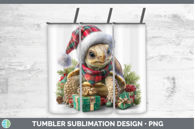 Tortoise Tumbler Farm Christmas Santa Sublimation 20 oz Skin