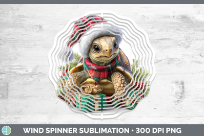 Tortoise Wind Spinner Farm Christmas Santa Sublimation Spinn