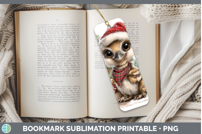 Emu Bookmark Farm Christmas Santa Sublimation Printable Desi