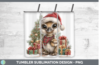 Emu Tumbler Farm Christmas Santa Sublimation 20 oz Skinny Tu