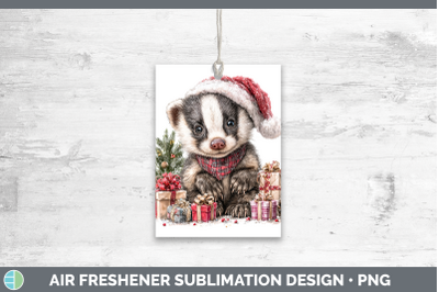 Badger Air Freshener Woodland Christmas Santa Sublimation Ca