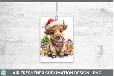 Bison Air Freshener Woodland Christmas Santa Sublimation Car