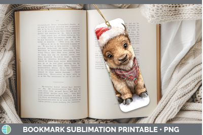 Bison Bookmark Woodland Christmas Santa Sublimation Printabl