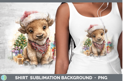 Bison Shirt Woodland Christmas Santa Sublimation Background