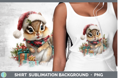 Chipmunk Shirt Woodland Christmas Santa Sublimation Backgrou