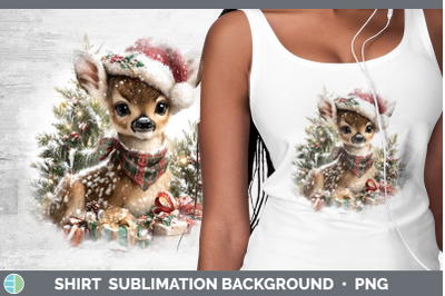 Deer Shirt Woodland Christmas Santa Sublimation Background D