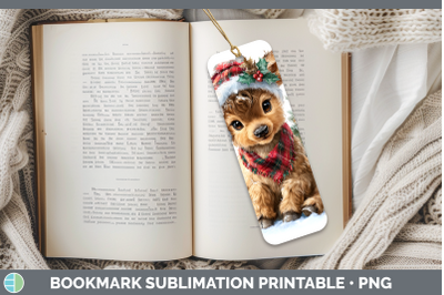 Elk Bookmark Woodland Christmas Santa Sublimation Printable