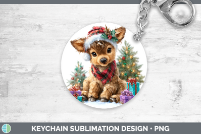 Elk Keychain Woodland Christmas Santa Sublimation Keyring De