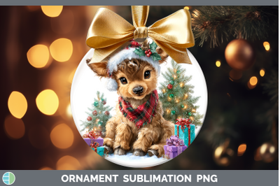Elk Ornament Woodland Christmas Santa Sublimation Bauble Des
