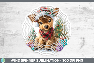 Elk Wind Spinner Woodland Christmas Santa Sublimation Spinne