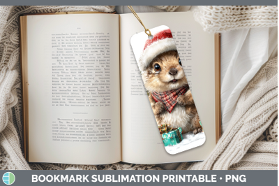 Groundhog Bookmark Woodland Christmas Santa Sublimation Prin