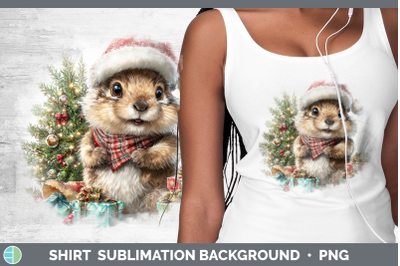 Groundhog Shirt Woodland Christmas Santa Sublimation Backgro