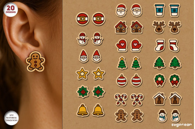 Christmas Stud Earrings Bundle