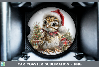 Grouse Car Coaster Woodland Christmas Santa Sublimation Drin
