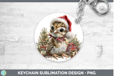 Grouse Keychain Woodland Christmas Santa Sublimation Keyring