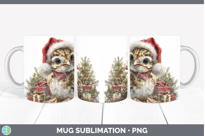 Grouse Mug Wrap Woodland Christmas Santa Sublimation Coffee