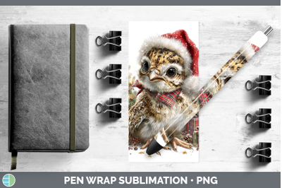 Grouse Pen Wrap Woodland Christmas Santa Sublimation Pen Des
