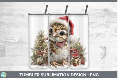 Grouse Tumbler Woodland Christmas Santa Sublimation 20 oz Sk