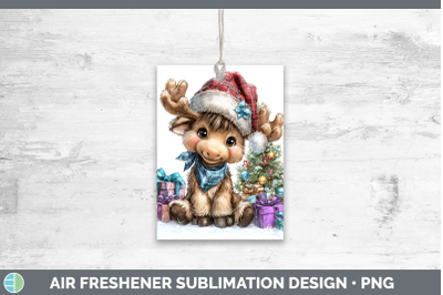Moose Air Freshener Woodland Christmas Santa Sublimation Car