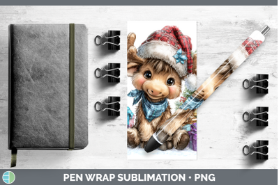 Moose Pen Wrap Woodland Christmas Santa Sublimation Pen Desi