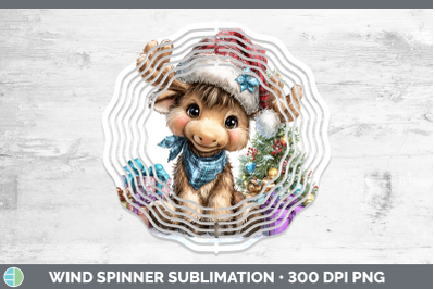 Moose Wind Spinner Woodland Christmas Santa Sublimation Spin