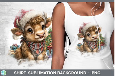 Musk Ox Shirt Woodland Christmas Santa Sublimation Backgroun