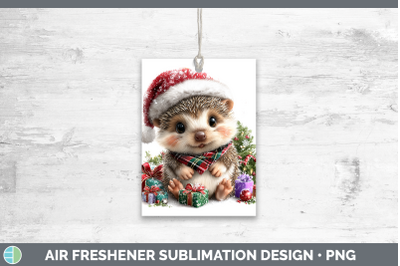 Porcupine Air Freshener Woodland Christmas Santa Sublimation