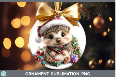 Porcupine Ornament Woodland Christmas Santa Sublimation Baub