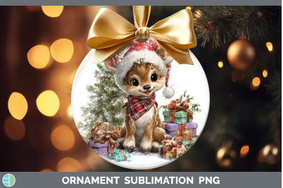 Reindeer Ornament Woodland Christmas Santa Sublimation Baubl