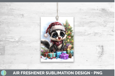 Skunk Air Freshener Woodland Christmas Santa Sublimation Car